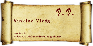 Vinkler Virág névjegykártya