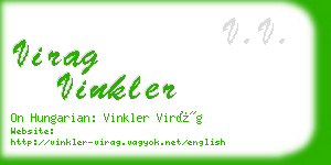 virag vinkler business card